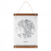 Posterhanger Hout Zilver 60 cm