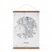Posterhanger Hout Zilver 70 cm