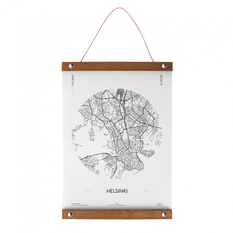 Posterhanger Hout Zilver 50 cm