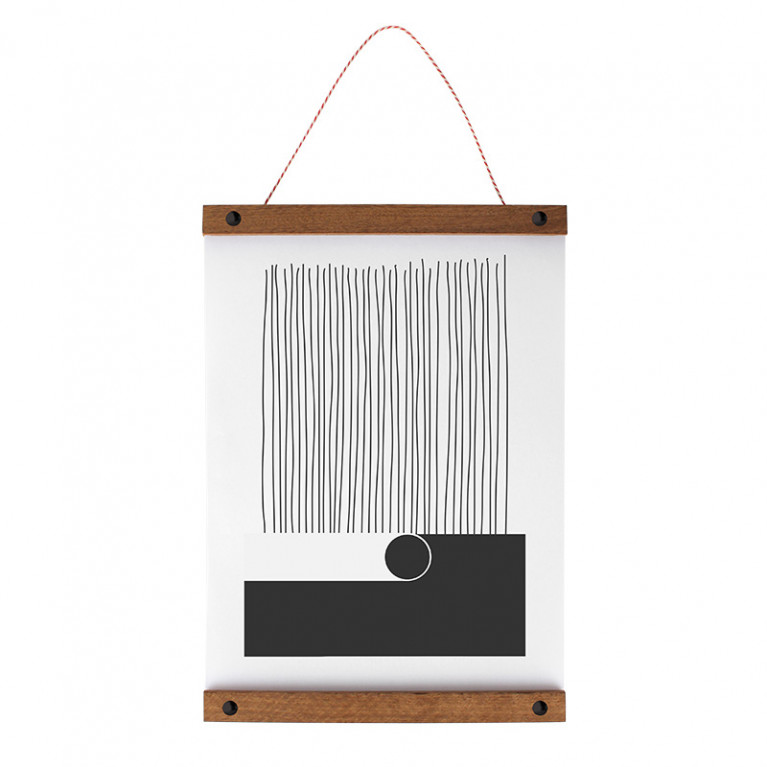 Posterhanger Hout Zwart 50 cm
