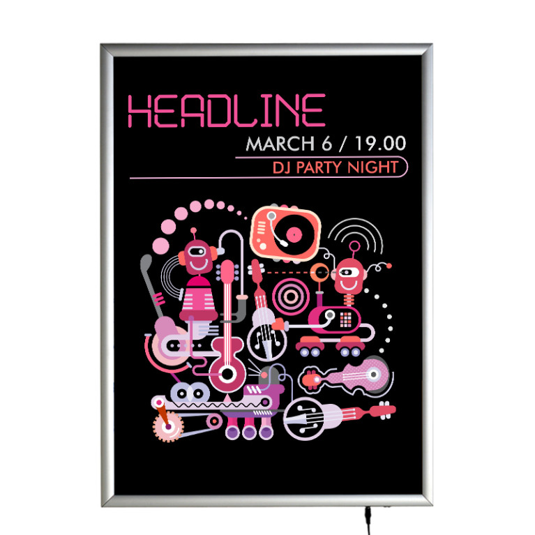 Kliklijst LED A4 25mm - Art Print