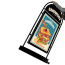 Stoepbord Round Tube A1 Zwart met wielen schuin met poster
