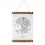 Posterhanger Hout Zilver 50 cm