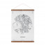 Posterhanger Hout Zilver 80 cm