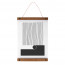 Posterhanger Hout Zwart 60 cm