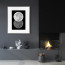 Wissellijst 18x24cm Zilver met print aan muur