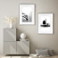 Wissellijst 60x80cm Zilver met print aan muur