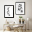 Wissellijst 30x40cm Hout Zwart Breed met print aan muur