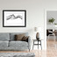 Wissellijst 70x100cm Hout Zwart Breed met print aan muur