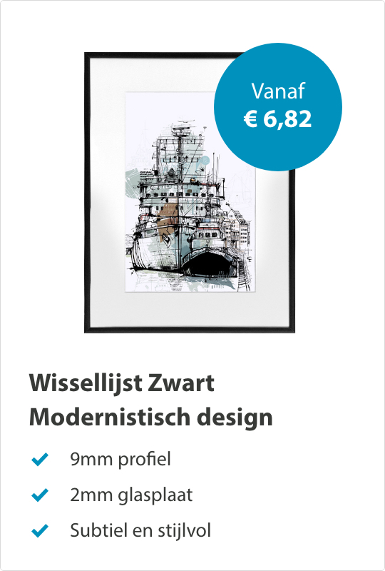 Wissellijsten Zwart