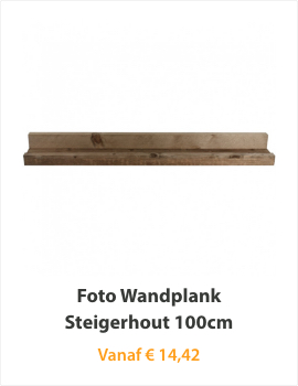 Foto Wandplank Steigerhout 100cm